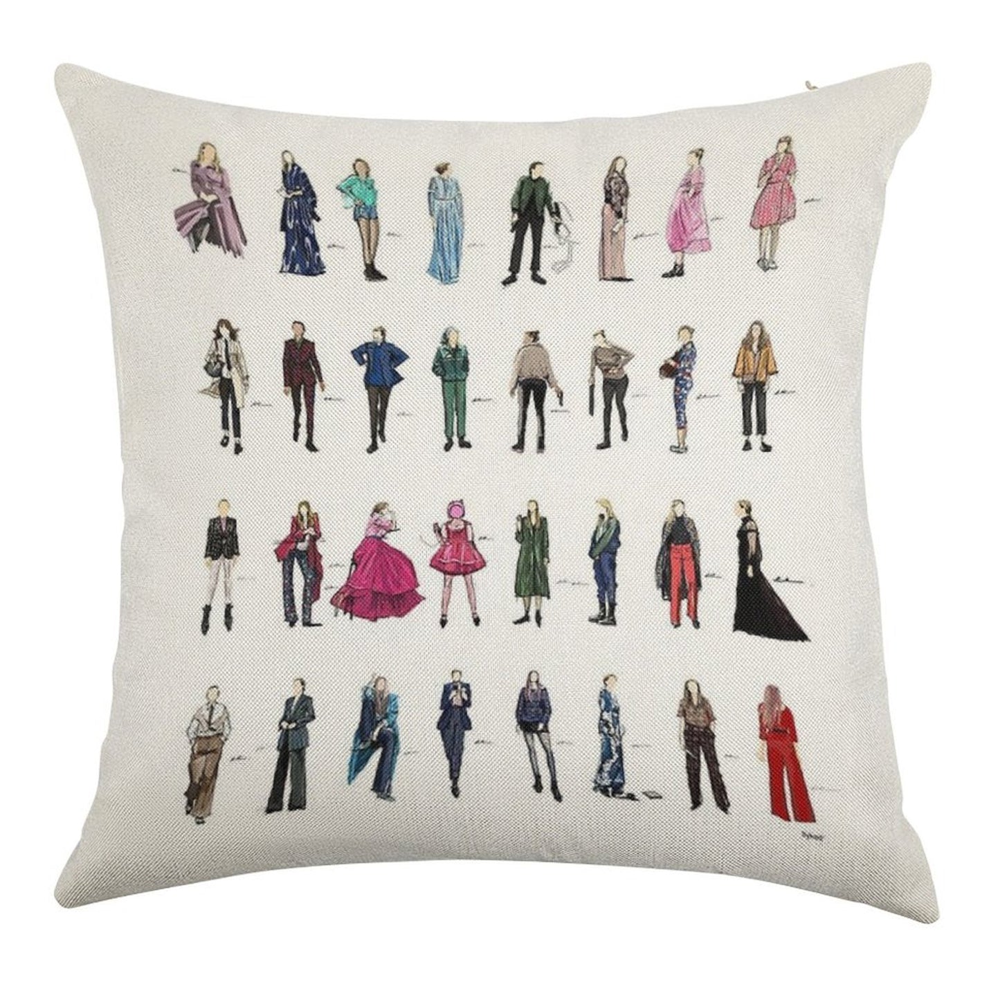 Killing Eve Villanelle Fashion Looks Version3.1 Linen Throw Pillow Cover