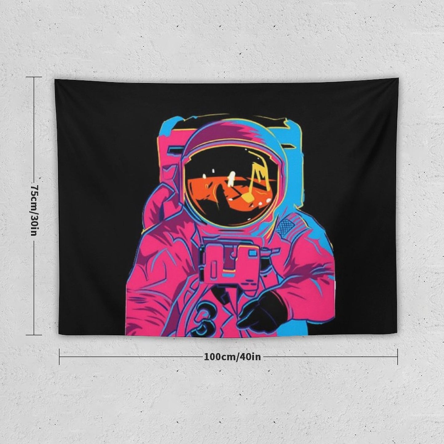 Trippy Rainbow Astronaut Tapestry