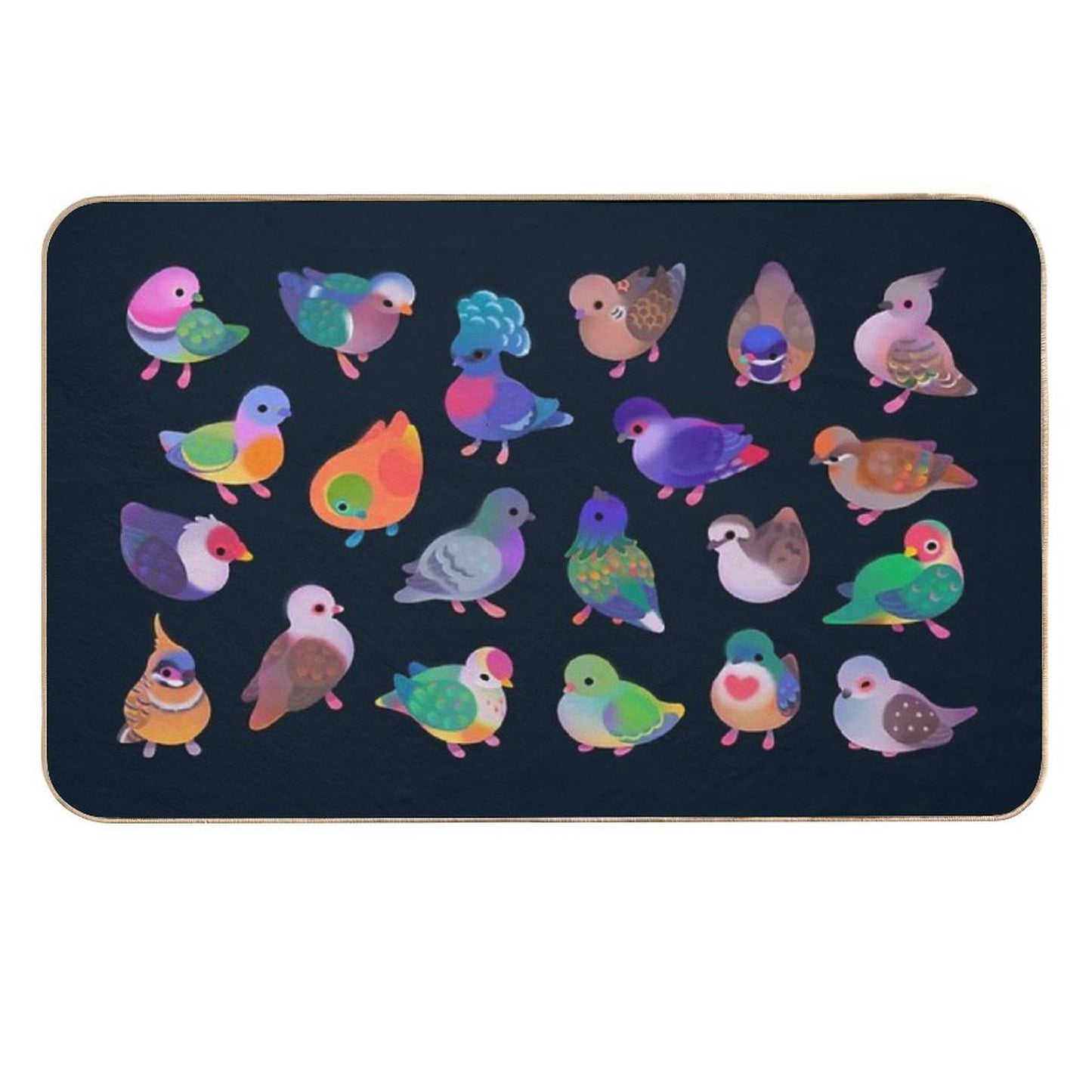 Wild Pigeon Stain-Proof Bath Mat