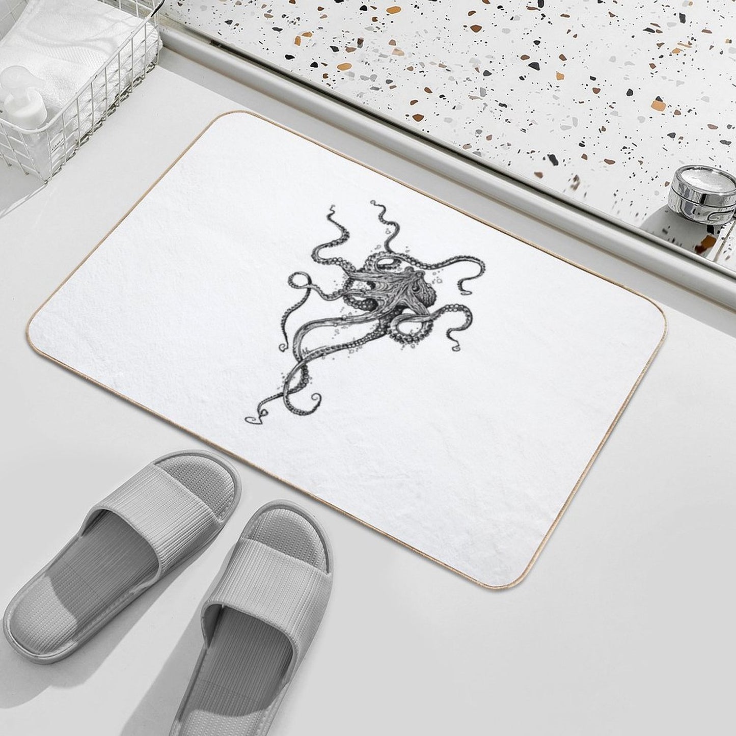 Octopus Fade-Resistant Bath Mat