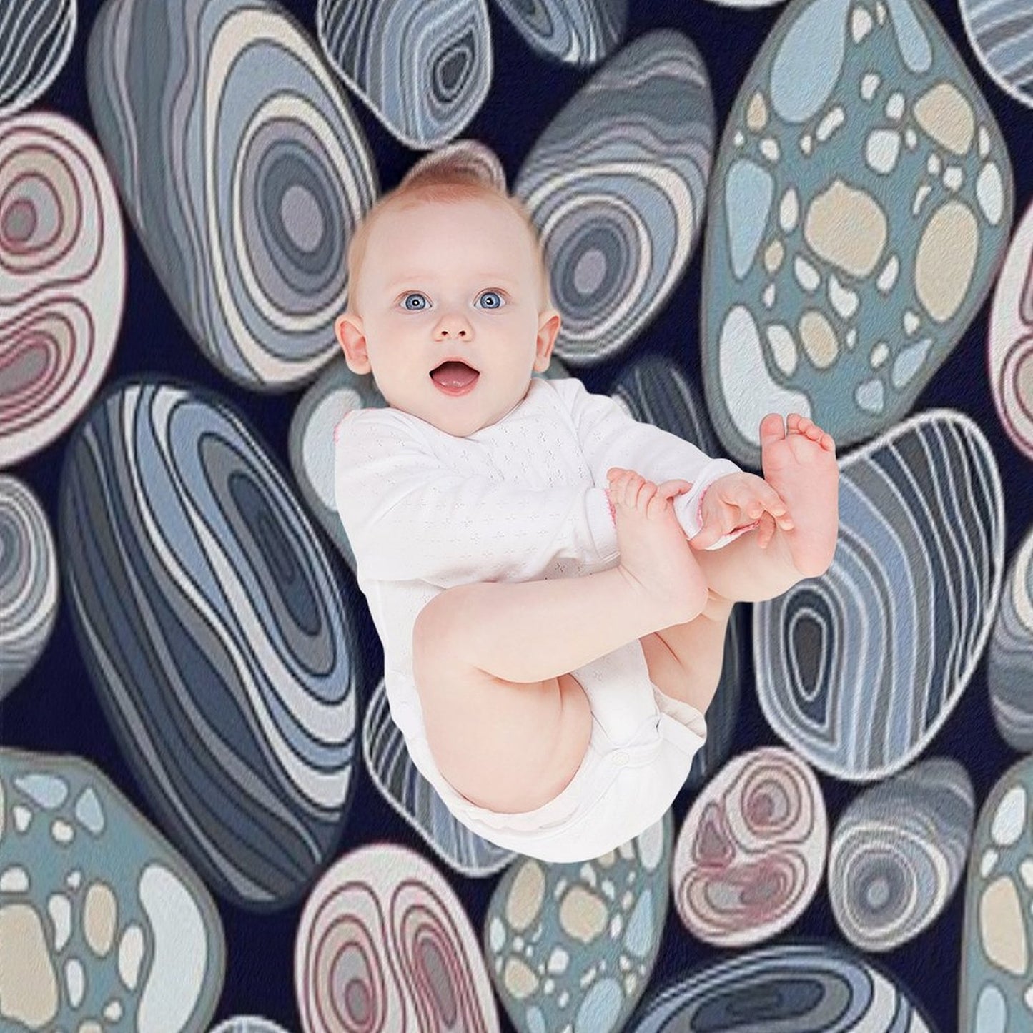 Pattern Stones Throw Blanket