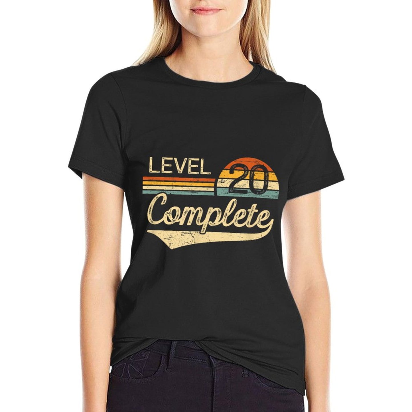Level 20 Complete Vintage 20th Wedding Anniversary T-Shirt