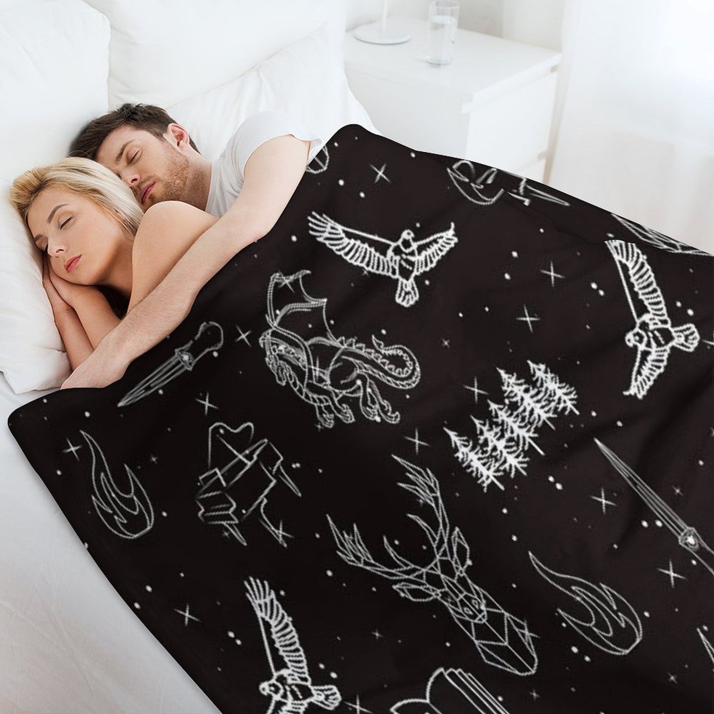 Throne of Glass Pattern Throw Blanket