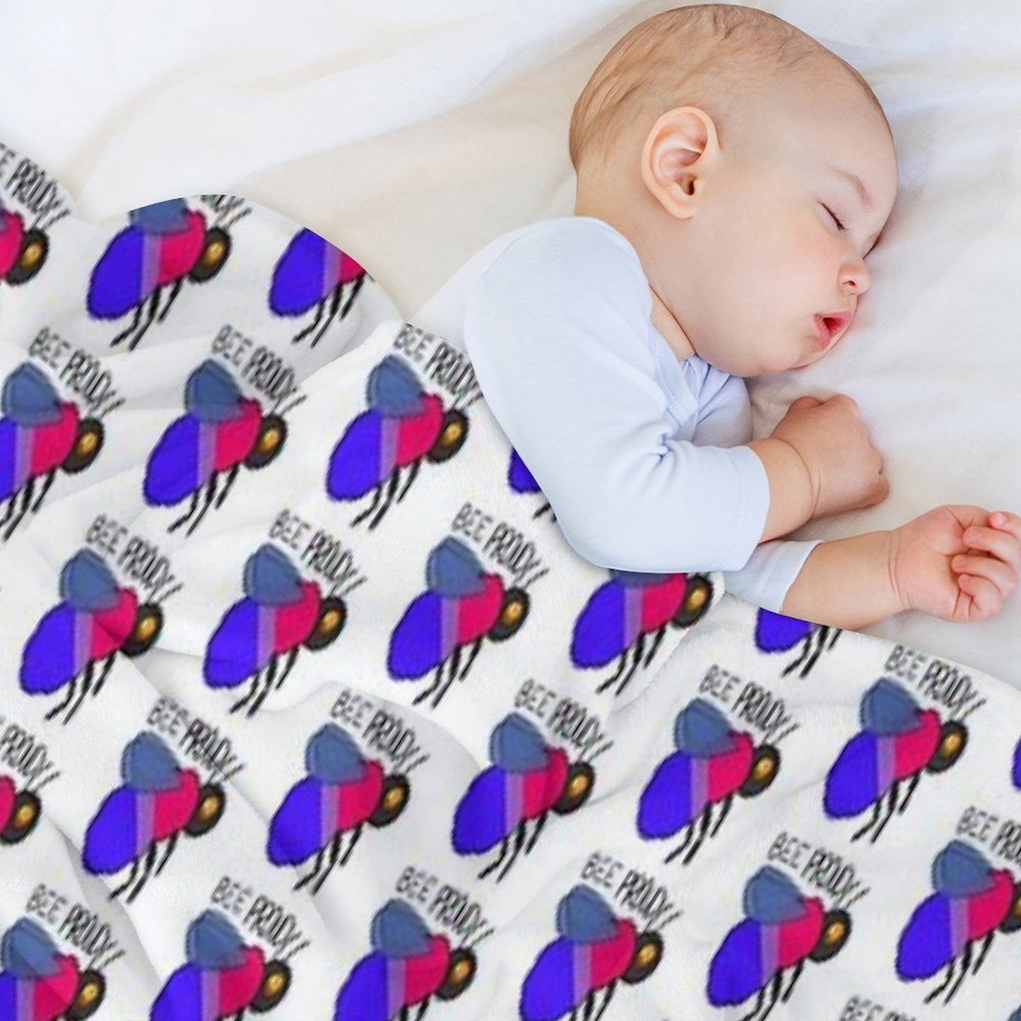 Bee Proud (Bisexual Flag) Throw Blanket