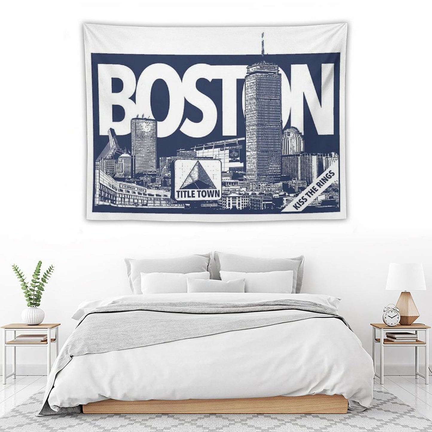 Title Town Skyline Tapestry