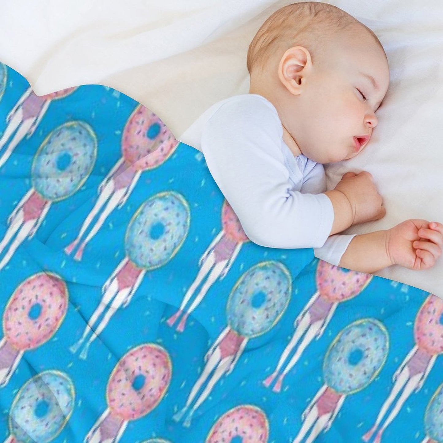 The Summer Treats Pool Party Doughnut Throw Blanket