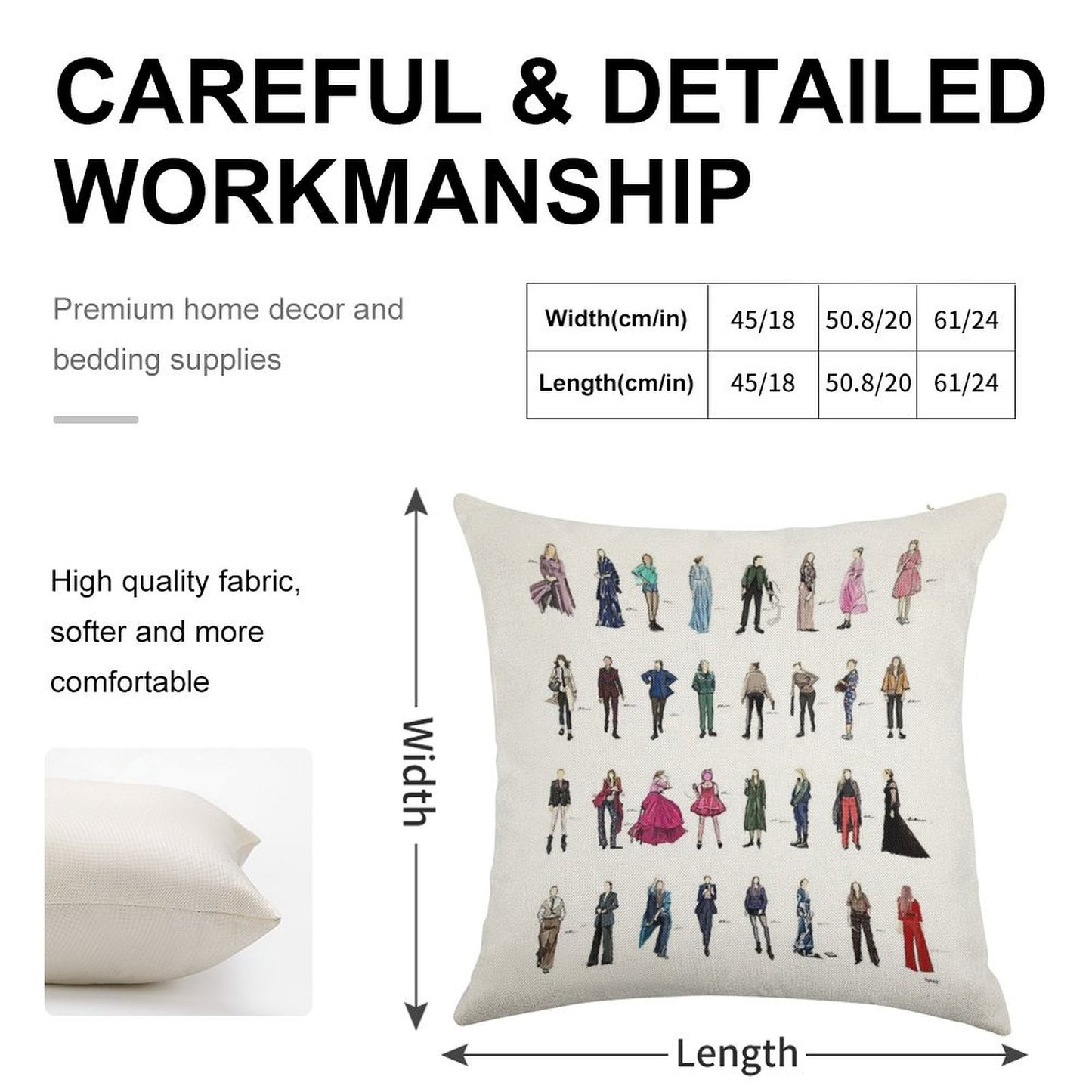 Killing Eve Villanelle Fashion Looks Version3.1 Linen Throw Pillow Cover