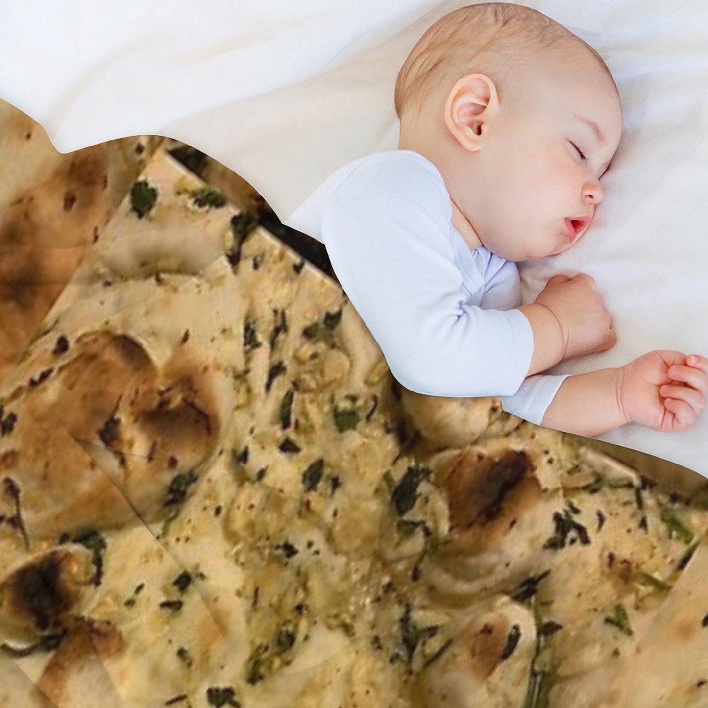 Garlic Naan Throw Blanket