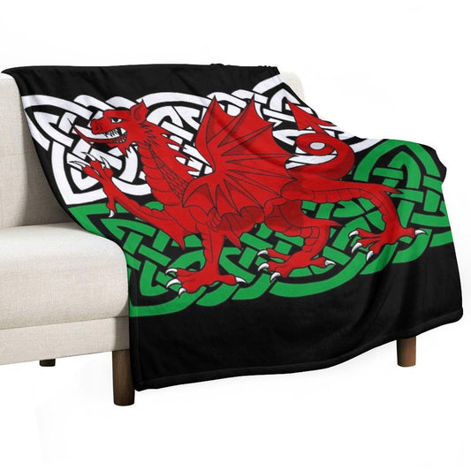 Y Ddraig Goch Throw Blanket