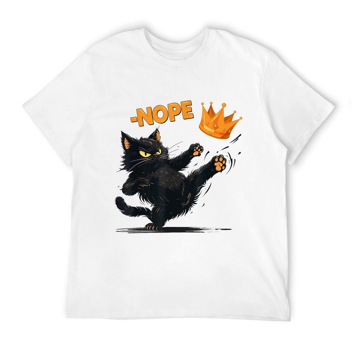 No Kings in America Black Cat  Slim-fit Cut T-Shirt