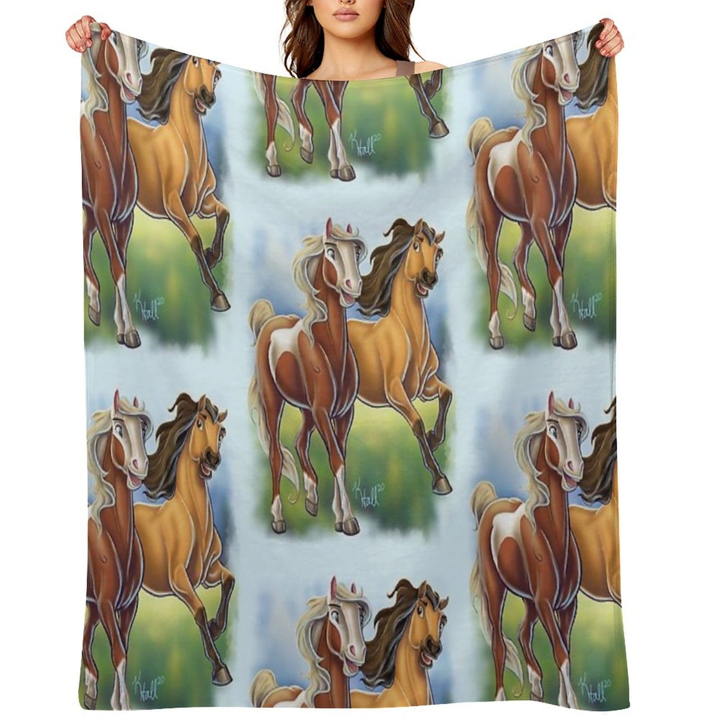 Spirit And Rain Throw Blanket