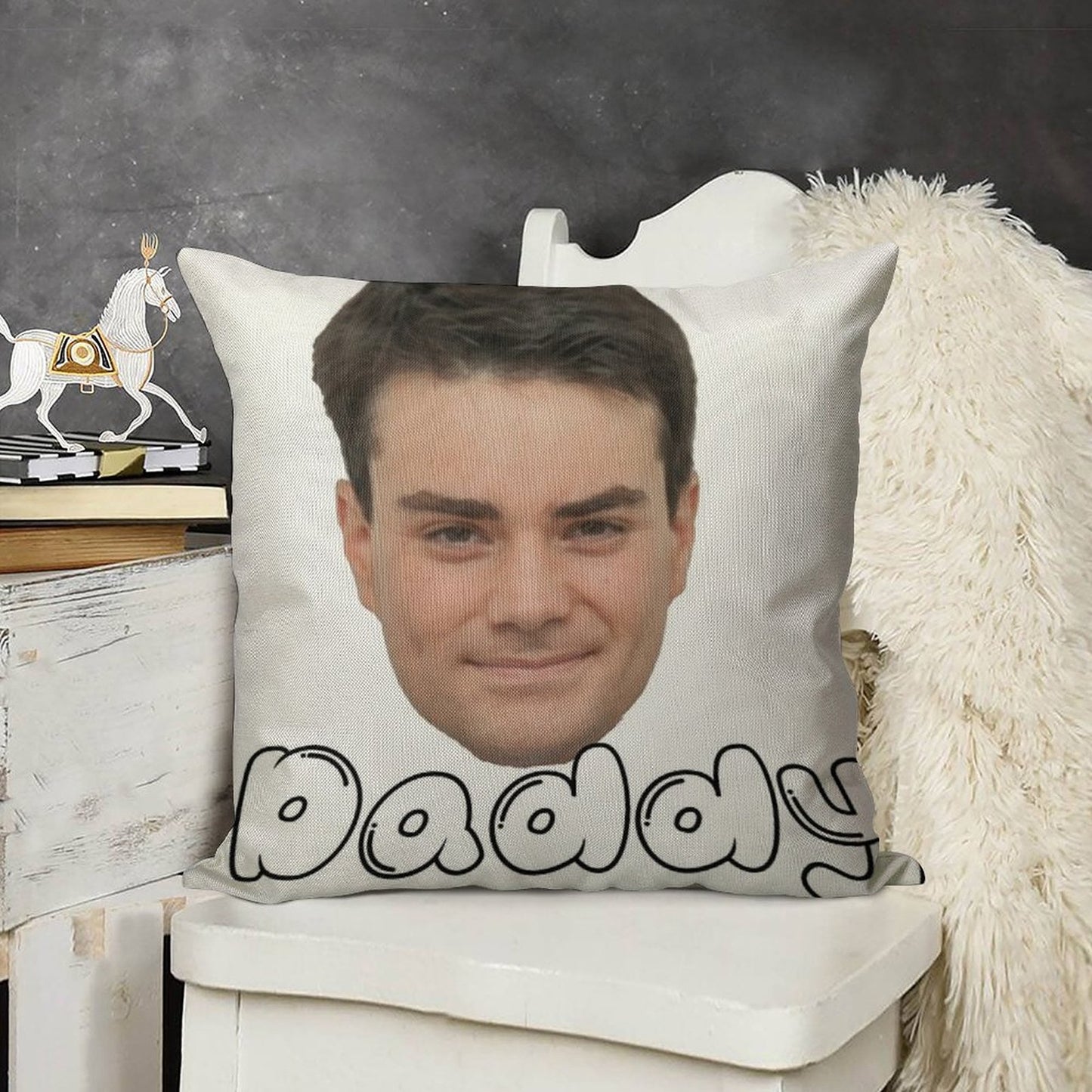 Ben Shapiro Daddy Linen Throw Pillow Cover
