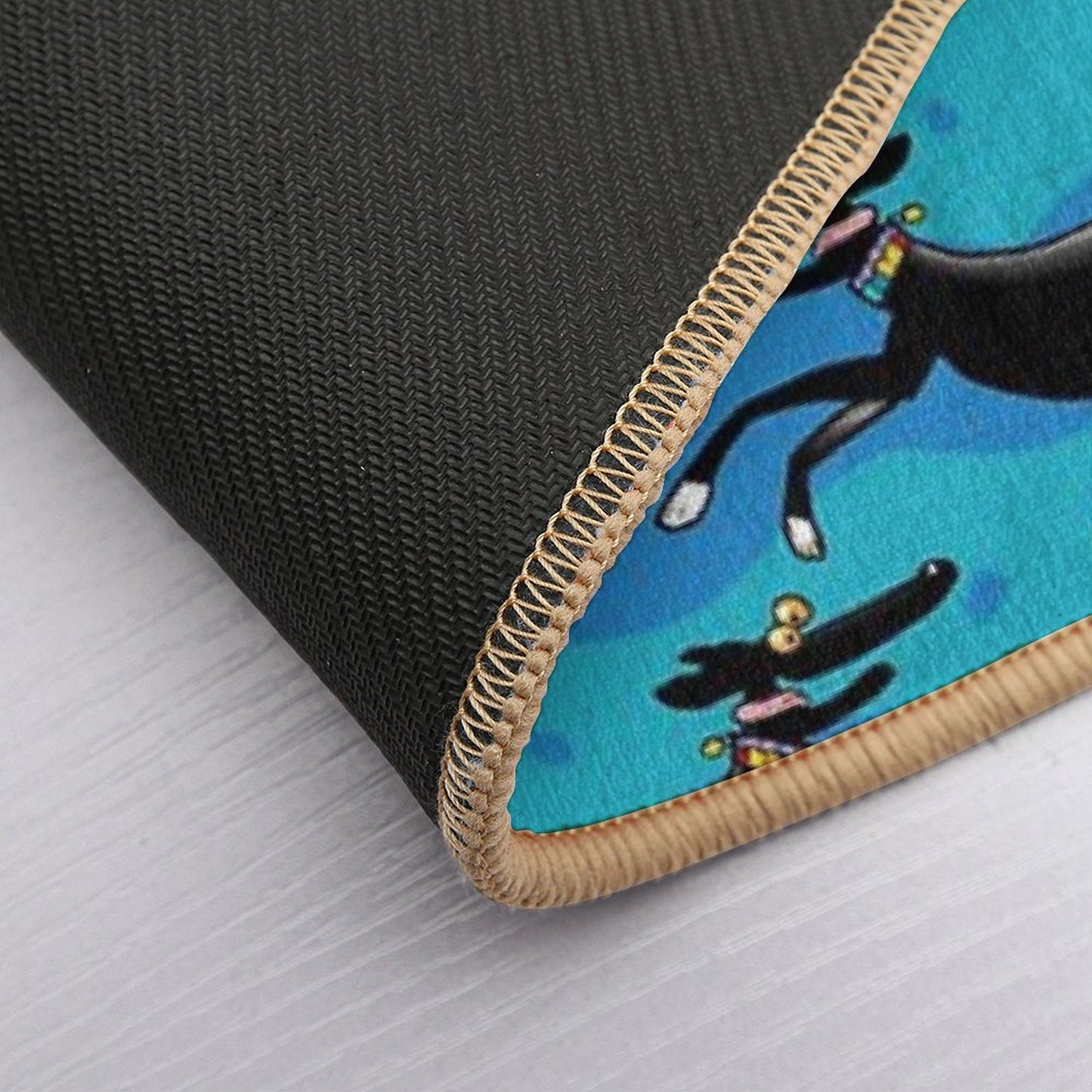 Blue Zoomies Pattern Bath Mat