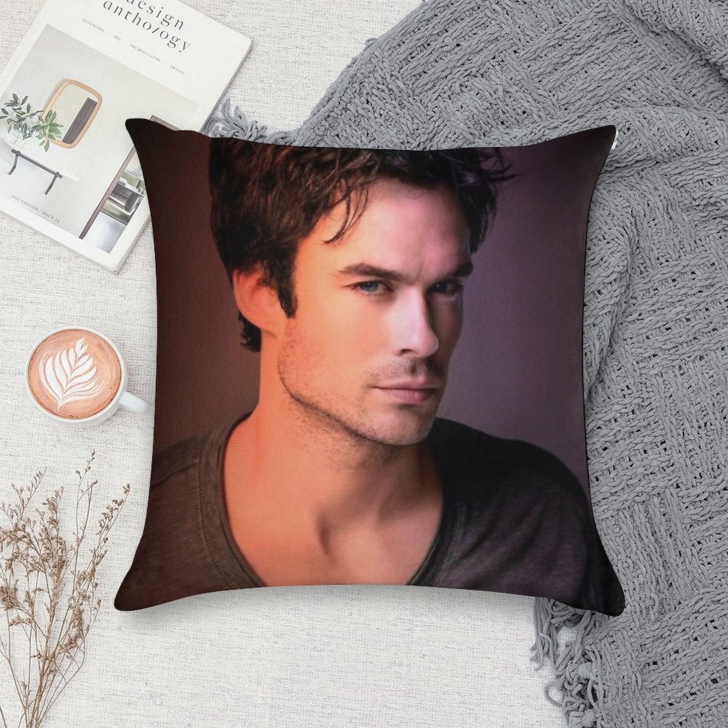 Ian Somerhalder Soft Warmth Comfort Throw Pillow