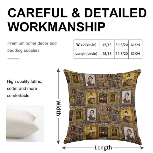 What We Do in The Shadows Gallery Linen Throw Pillow Cover