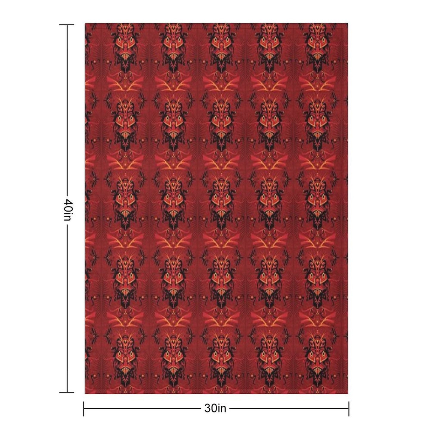 Red Samurai Shaman Throw Blanket