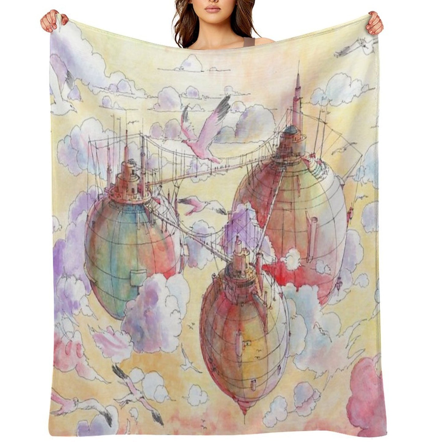Three Worlds Throw Blanket