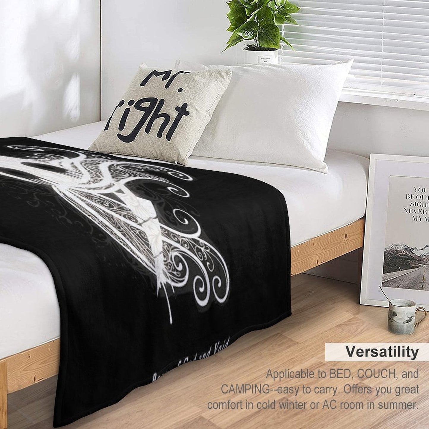 The Knight from Hollow Knight - Born of God And Void Throw Blanket