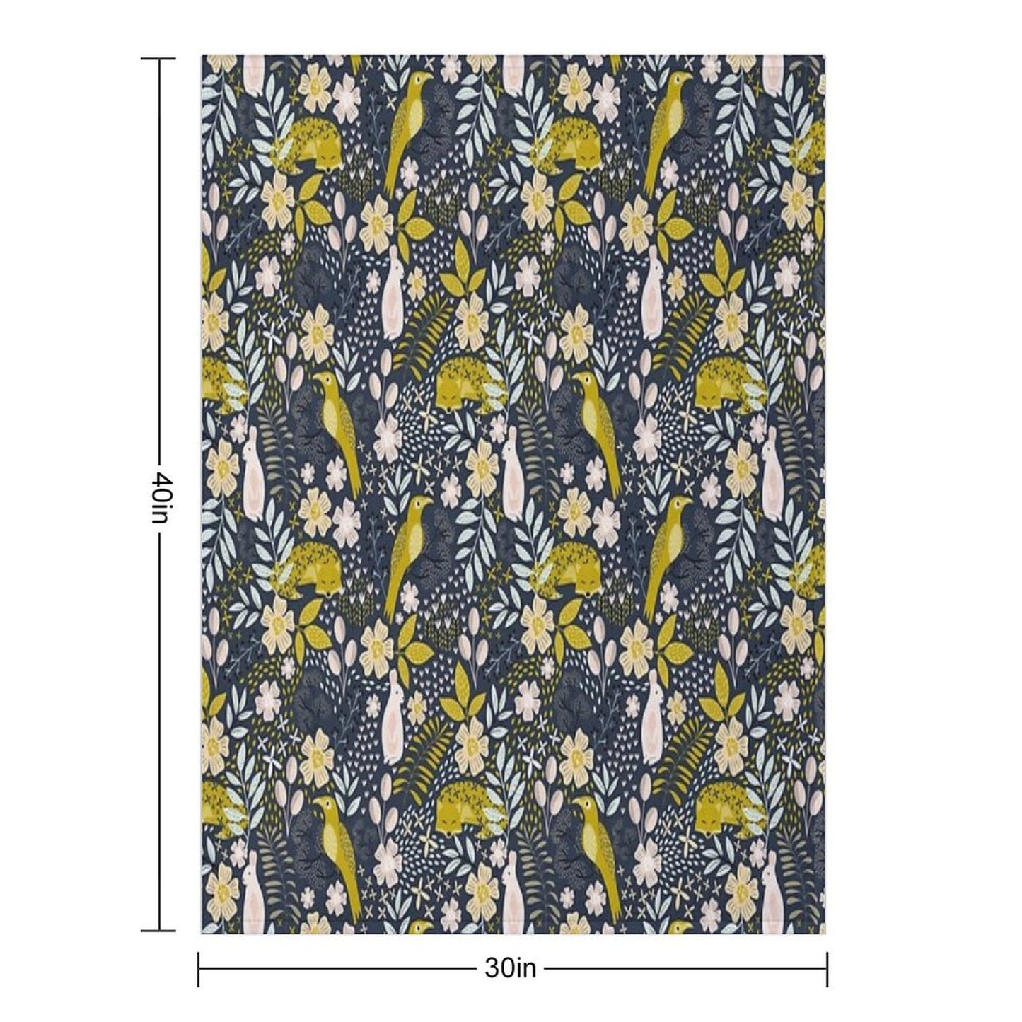 Woodland Flora Throw Blanket