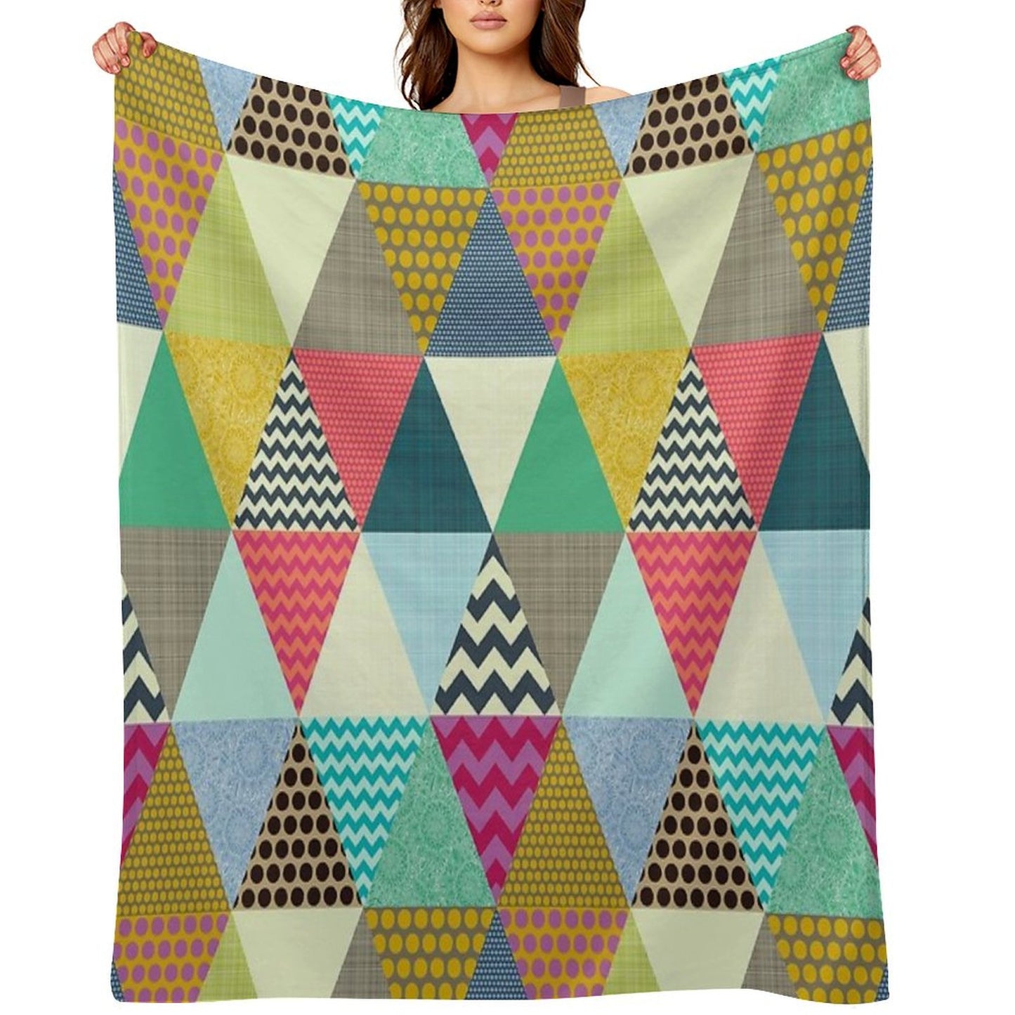 New York Beauty Triangles Throw Blanket