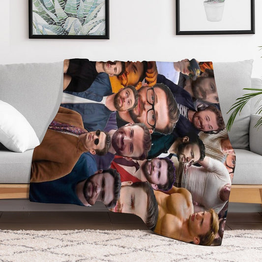 Chris Evans Photo Collage Throw Blanket
