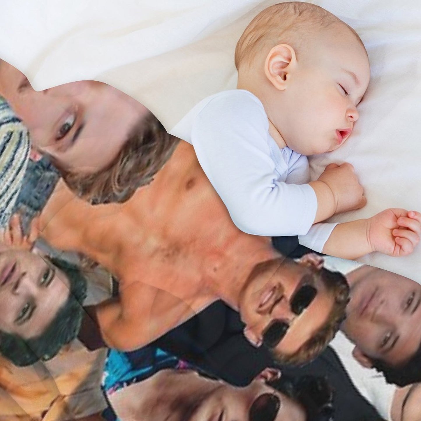 Miles Teller Photo Collage Throw Blanket