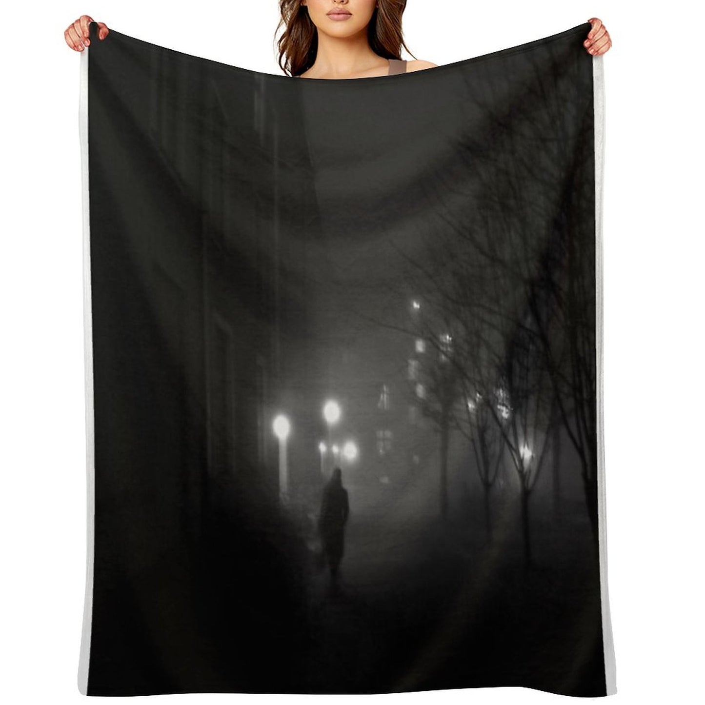 Fog Noir Spy Throw Blanket