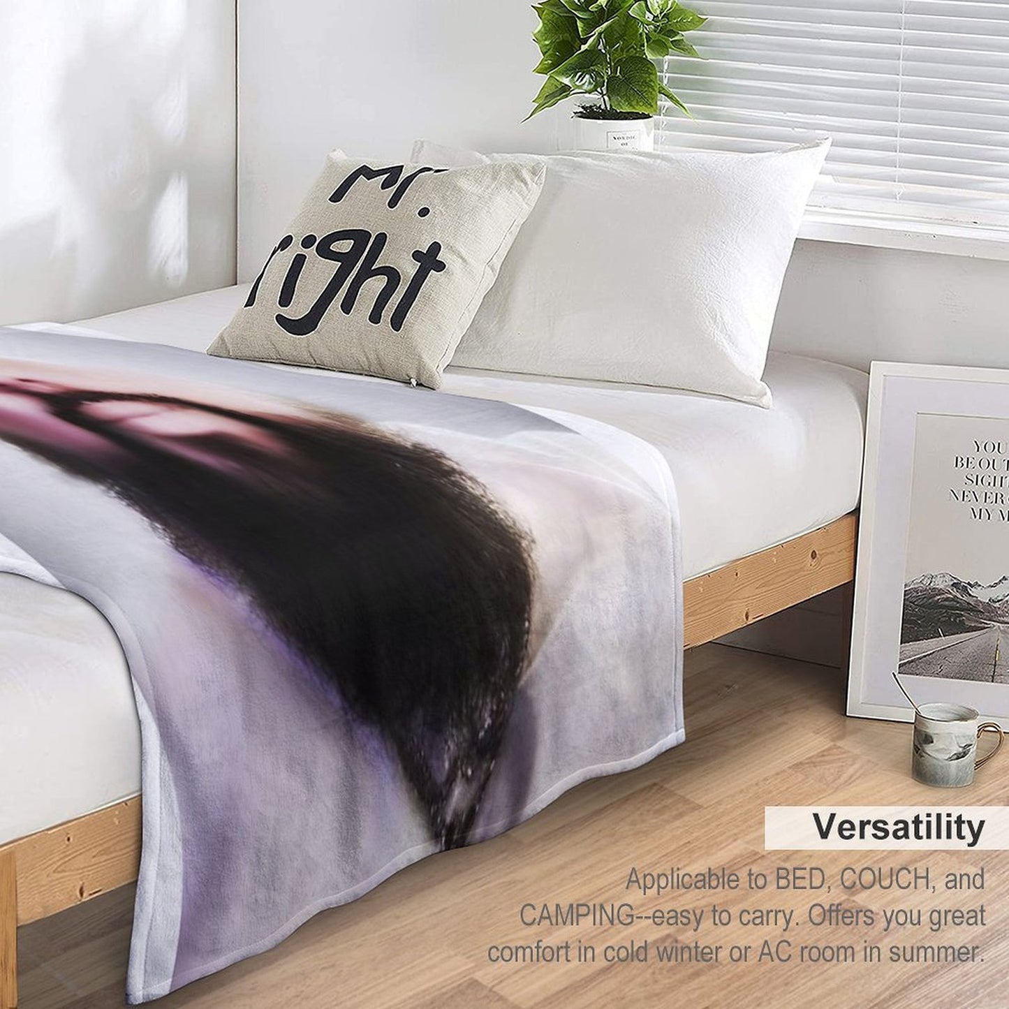 Joeyy Airbrush Squareprint Throw Blanket