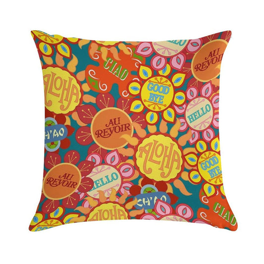 It's A Small World Flowers (original) Soft Fade-Resistant Throw Pillow