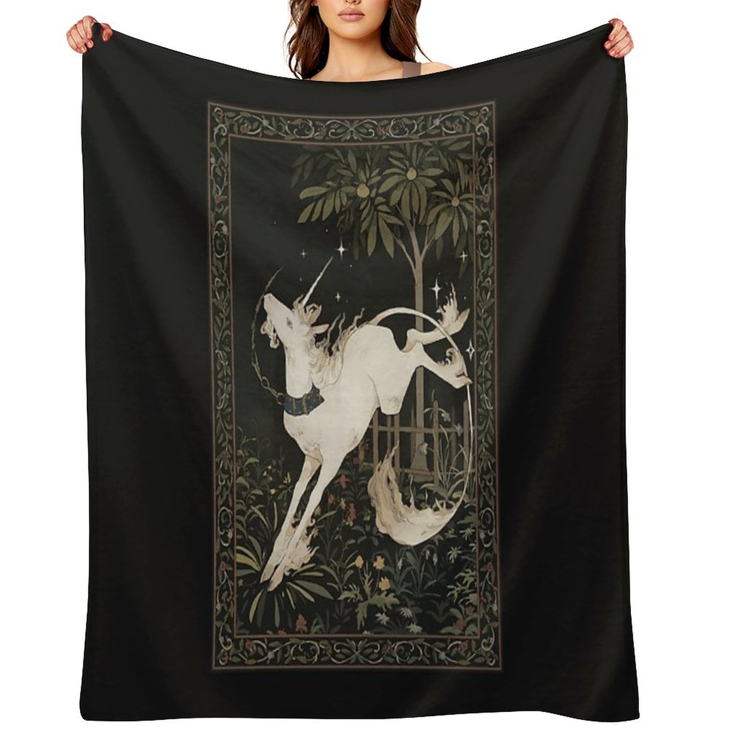 Unicorn Out of Captivity Throw Blanket