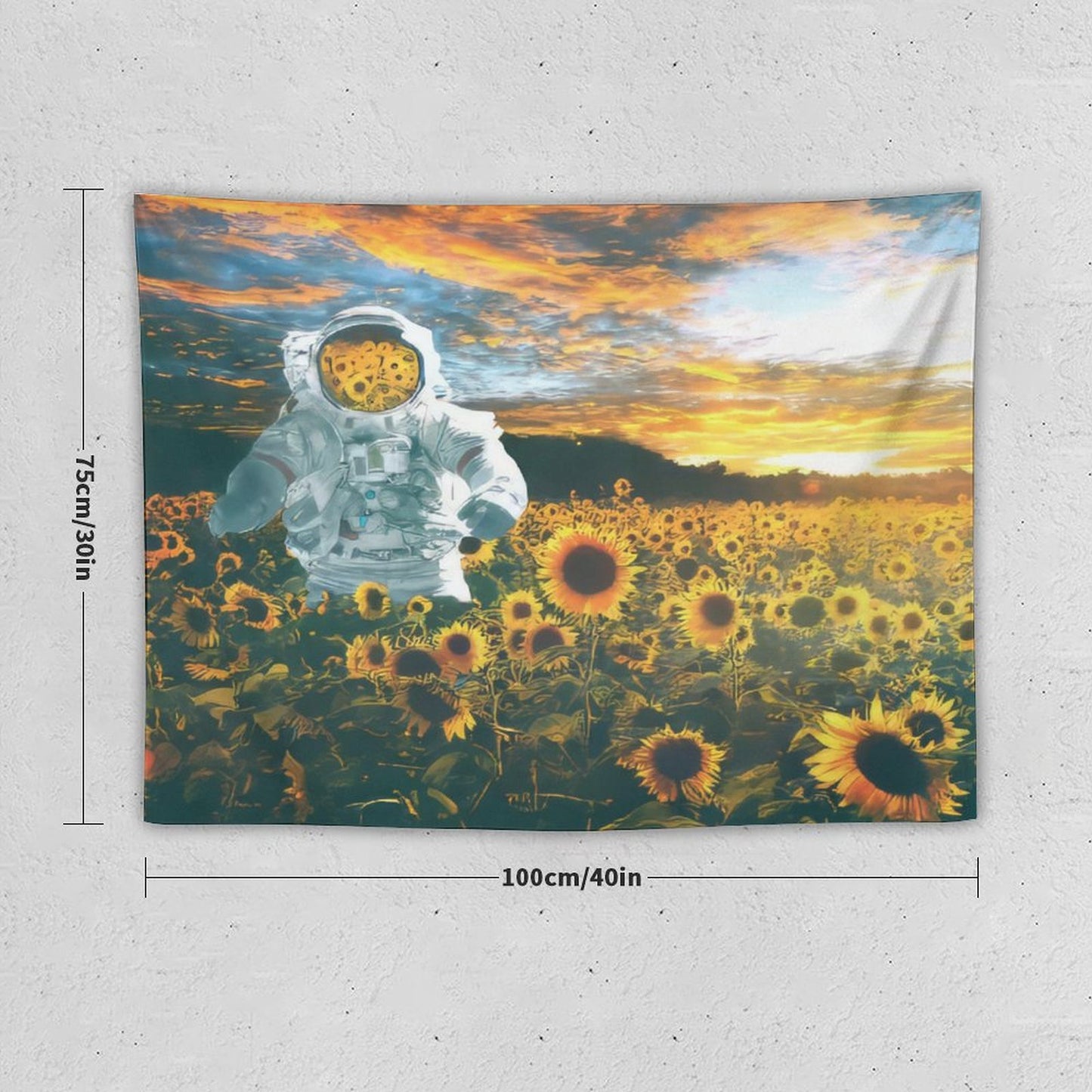 Astronaut In Sunflower A Galaxy Far Away Tapestry