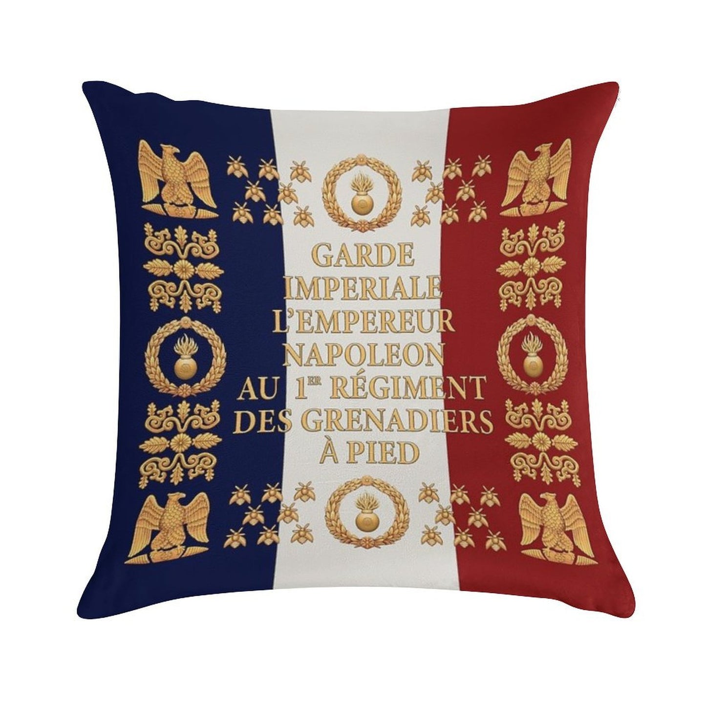 Napoleonic French 1er Garde Imperiale Flag Soft Skin-Friendly Throw Pillow