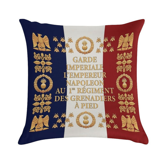 Napoleonic French 1er Garde Imperiale Flag Soft Skin-Friendly Throw Pillow