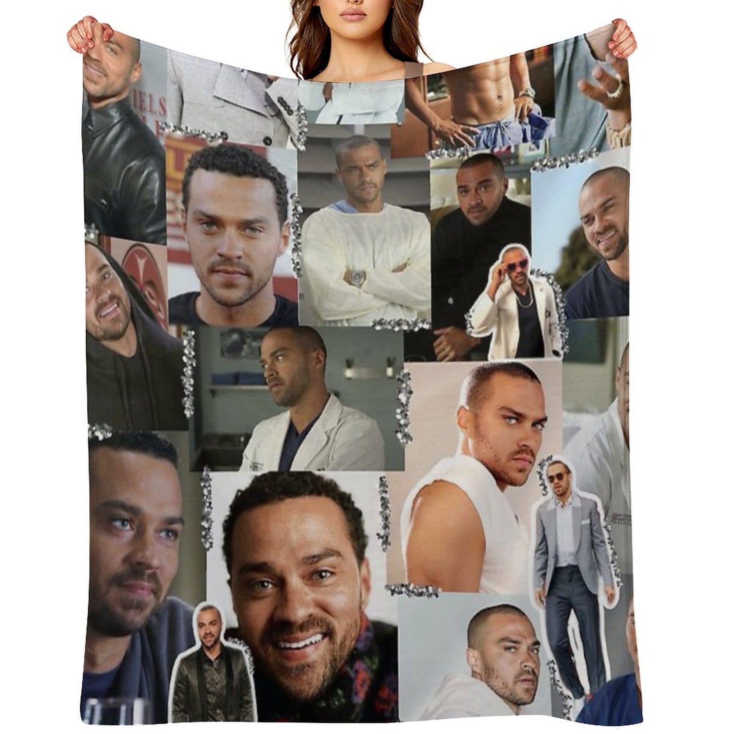 Jackson Avery Collage Throw Blanket