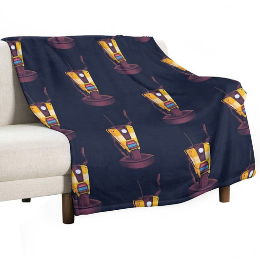 Waving Claptrap! Throw Blanket