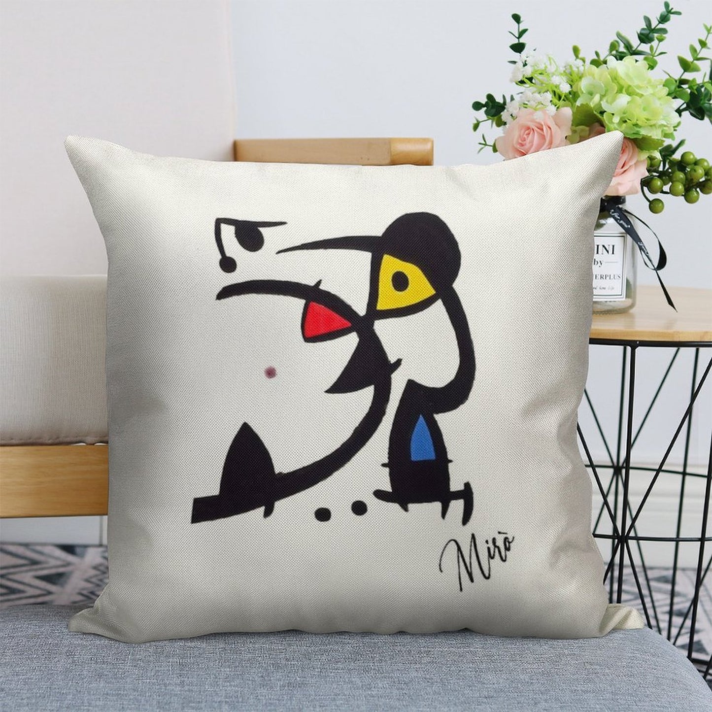 Mirò Linen Throw Pillow Cover