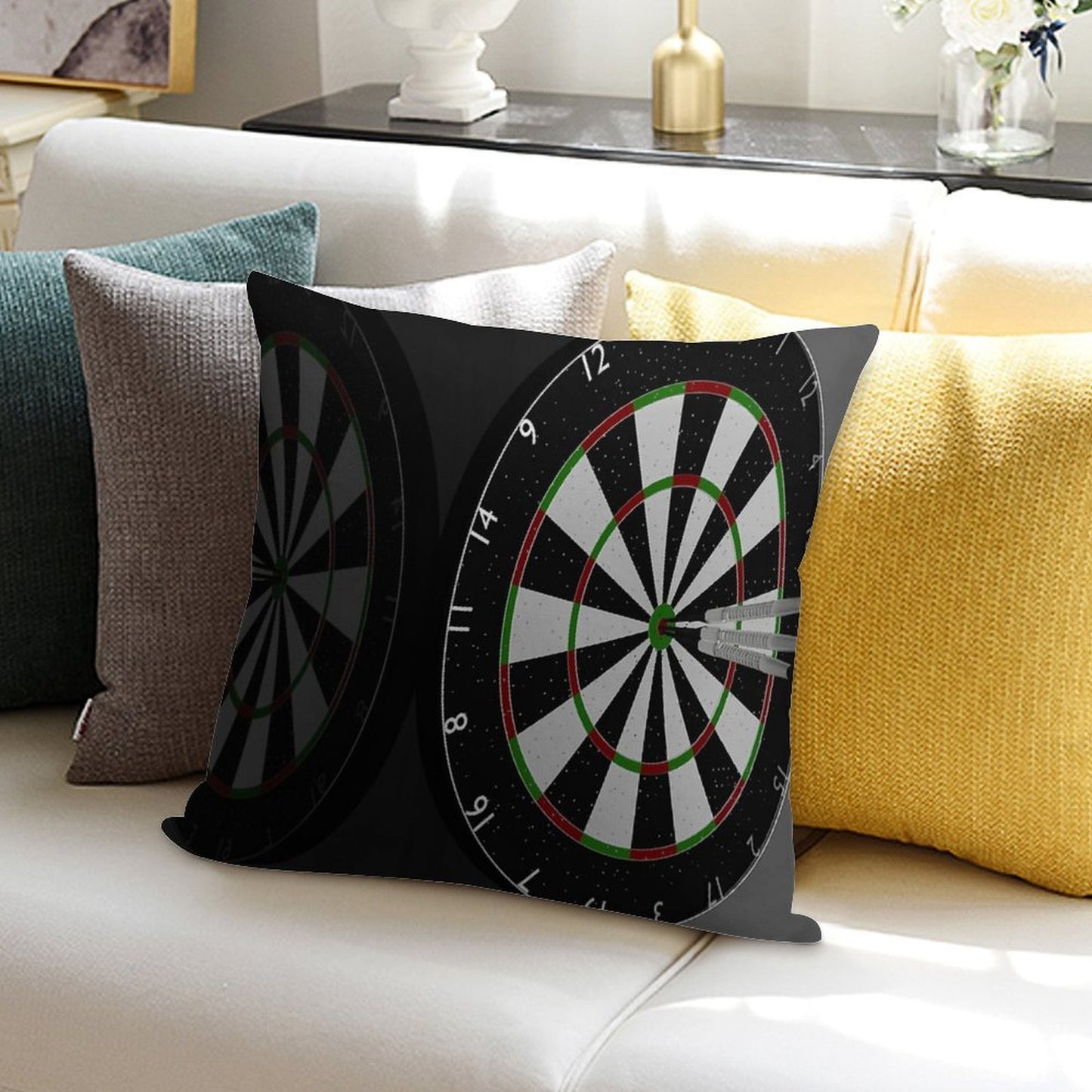 Dart Soft Fade-Resistant Throw Pillow