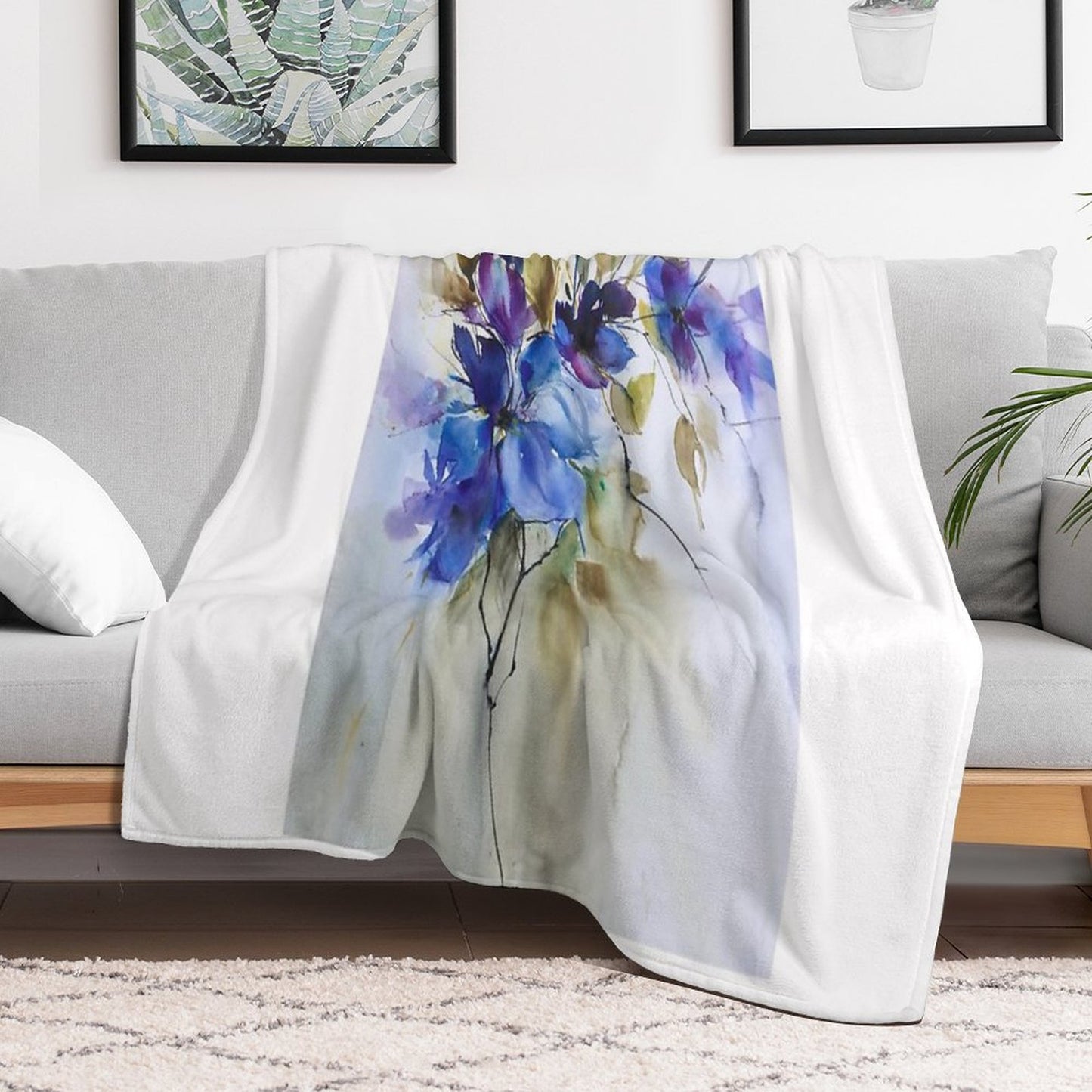 Beauty in Blue Throw Blanket