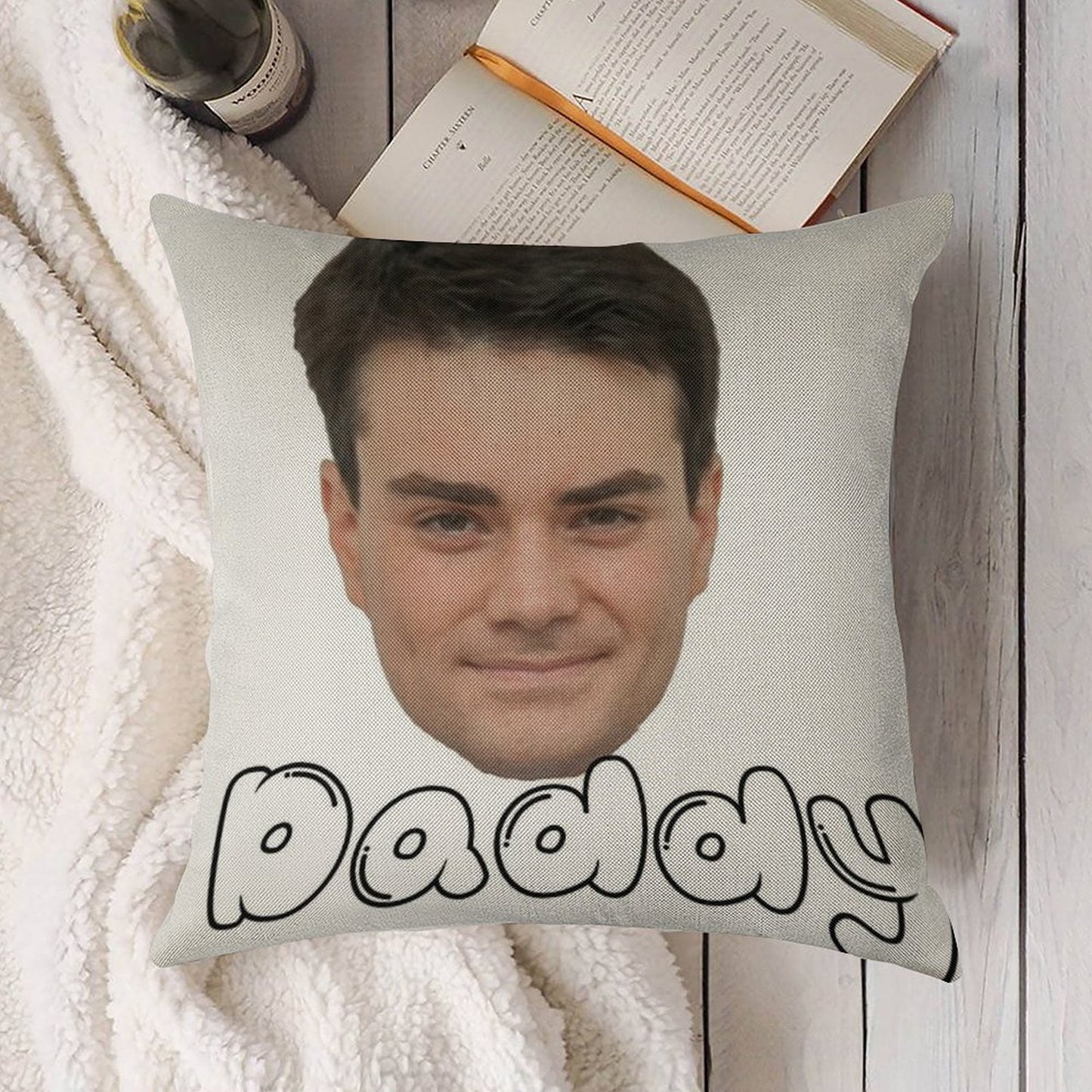 Ben Shapiro Daddy Linen Throw Pillow Cover