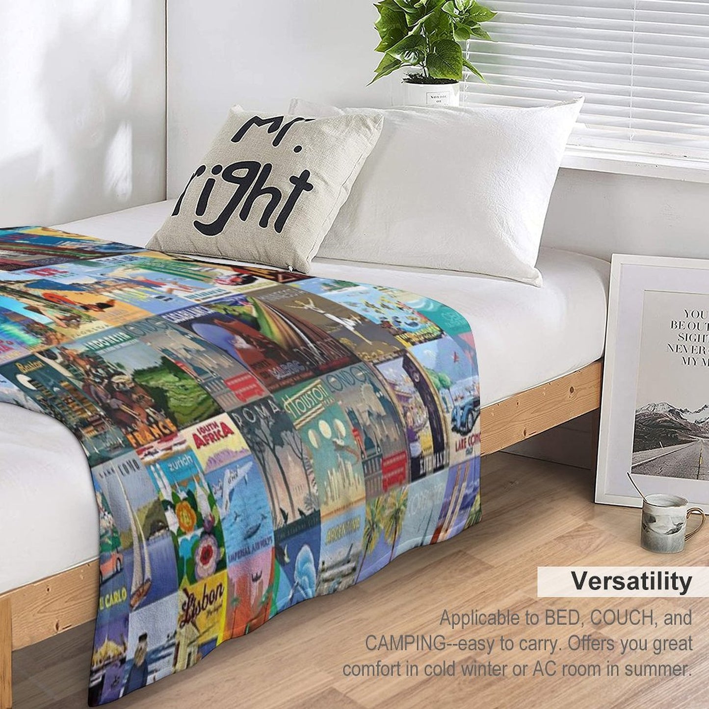 Art Deco Travel Throw Blanket