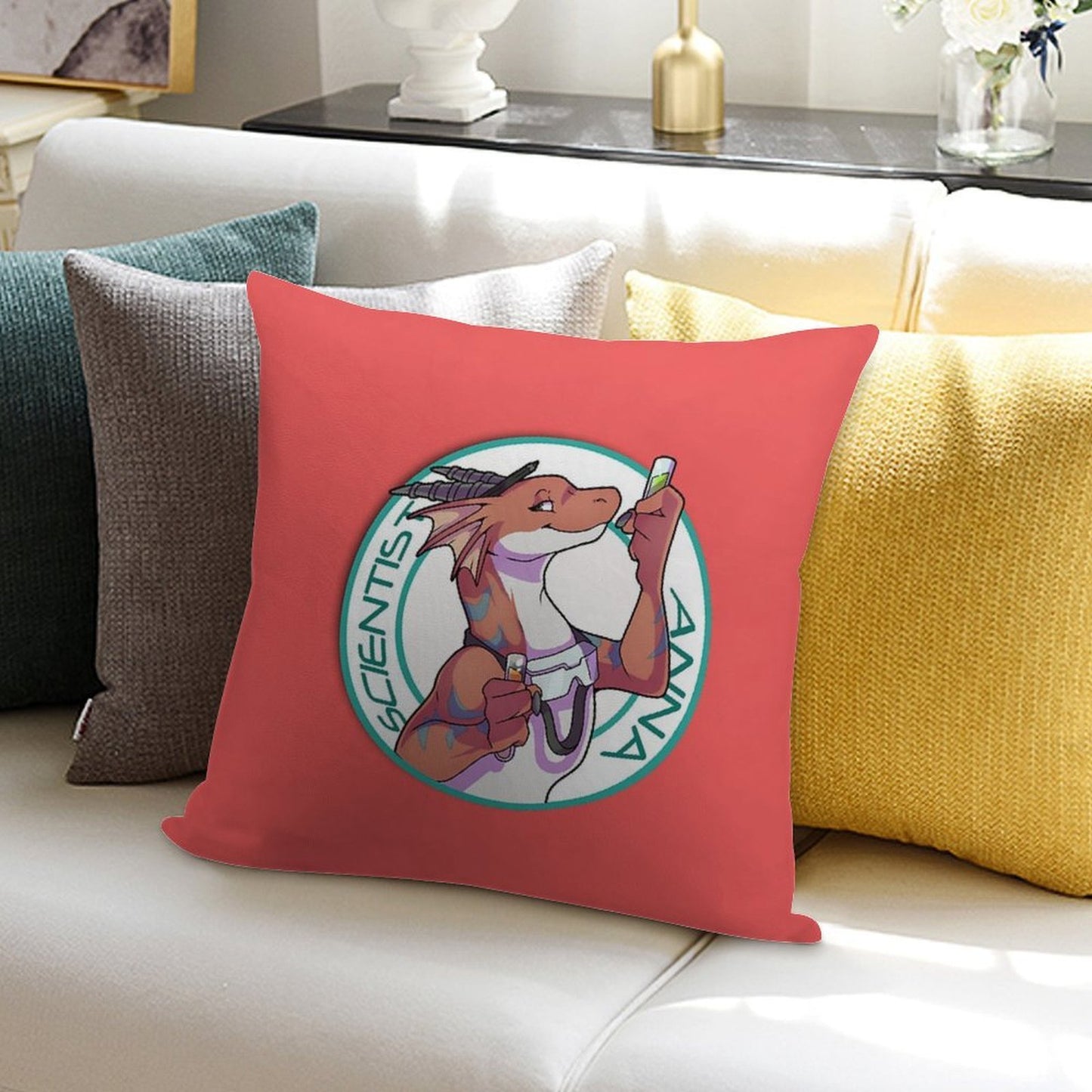 Scientist Anna from Angels with Scaly Wings Soft Easy Maintenance Throw Pillow