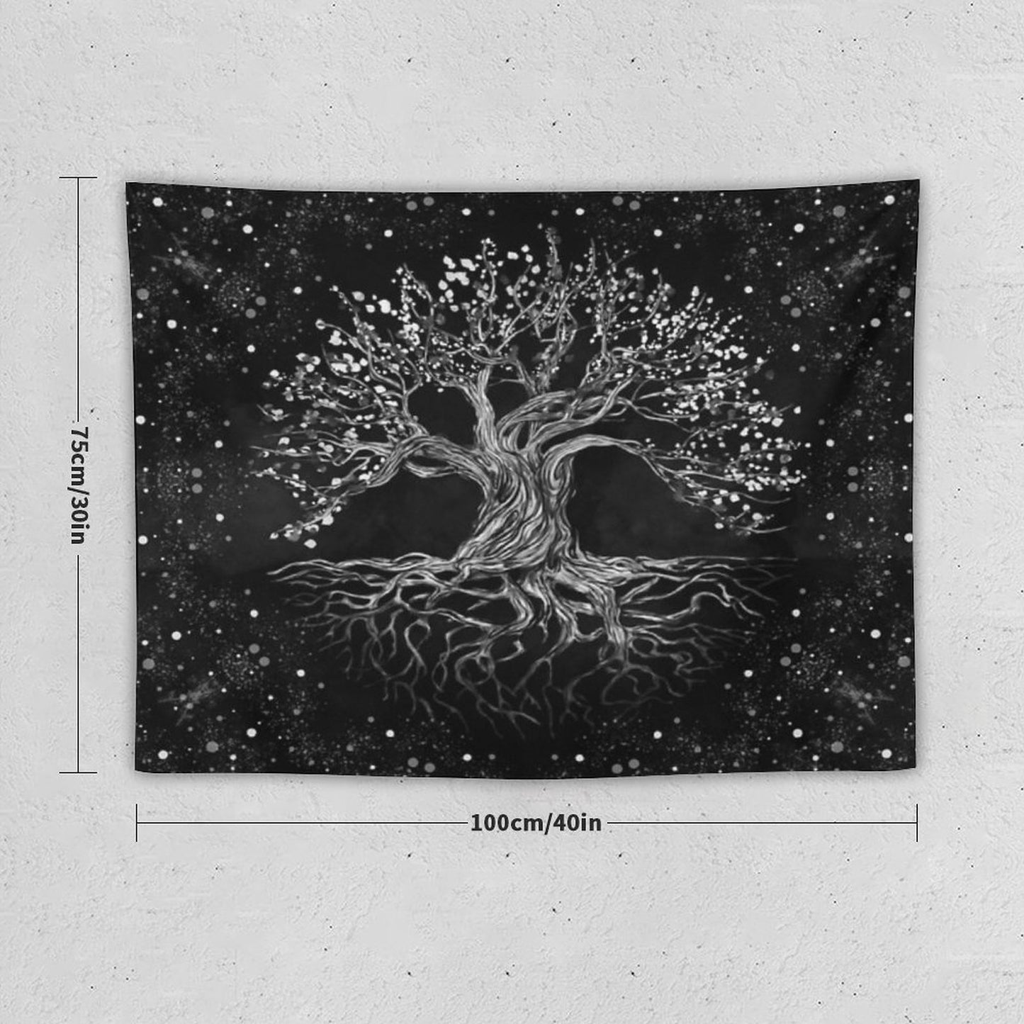 Tree of Life Drawing Black And White Tapestry