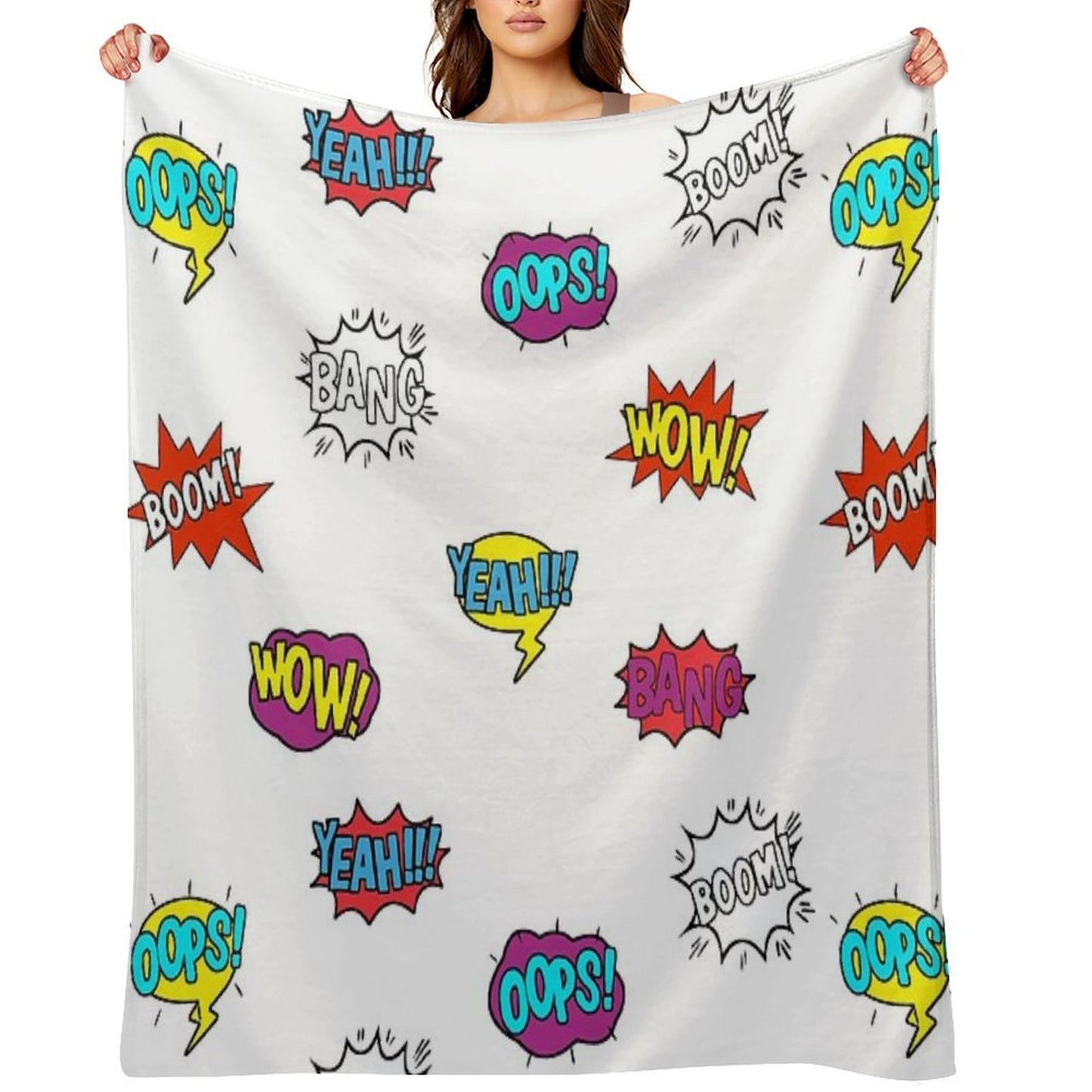 Pop Art Comic Book Style - LBC Throw Blanket
