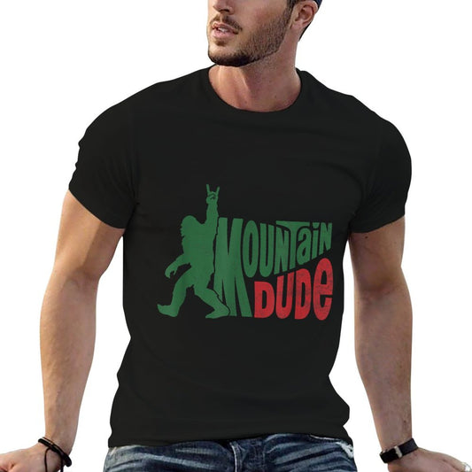 Mountain Dude Funny Bigfoot Sasquatch Hiking Gift, Small, White T-Shirt