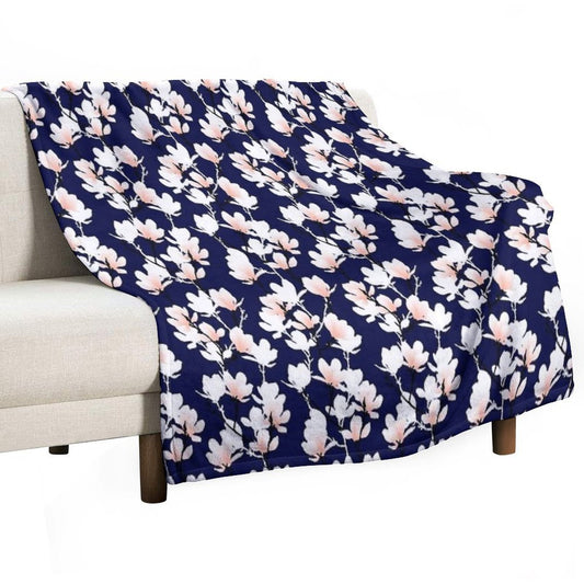 Magnolia Midnight Throw Blanket