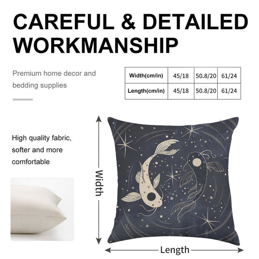 Tui And La Linen Throw Pillow Cover