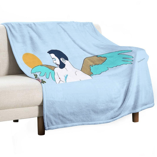 The Lonely Rose Throw Blanket