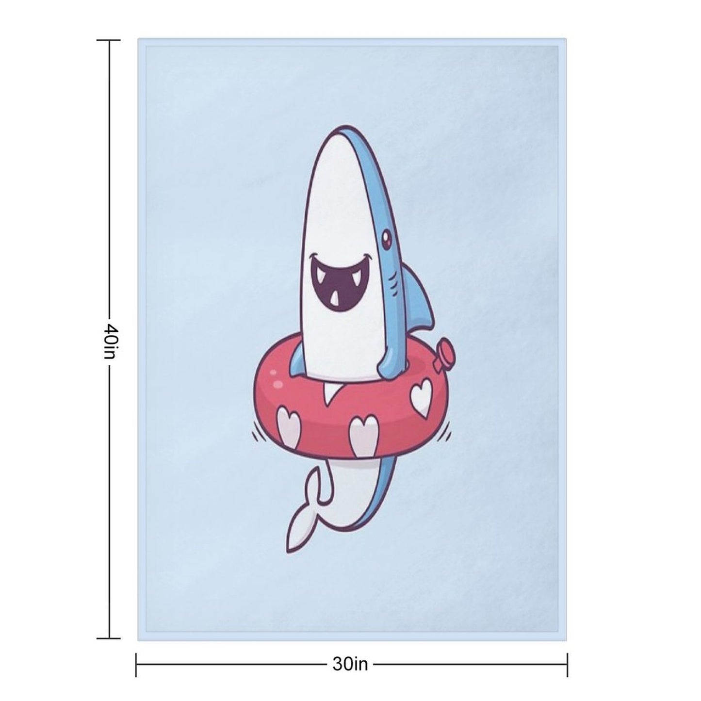 Shark Summer Fun Throw Blanket