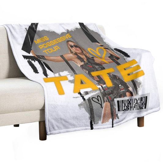 Tate McRae Miss Possessive Tour Top Throw Blanket
