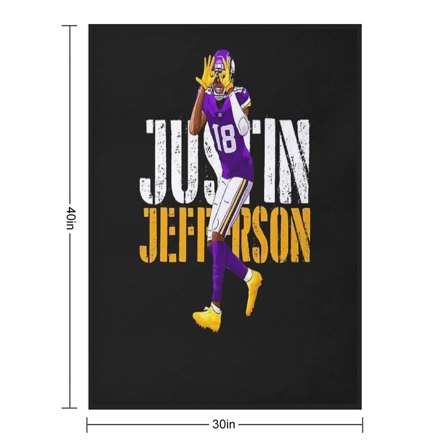 JUSTIN JEFFERSON Classique Throw Blanket